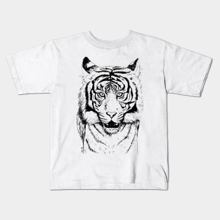 Tiger ink drawing Kids T-Shirt